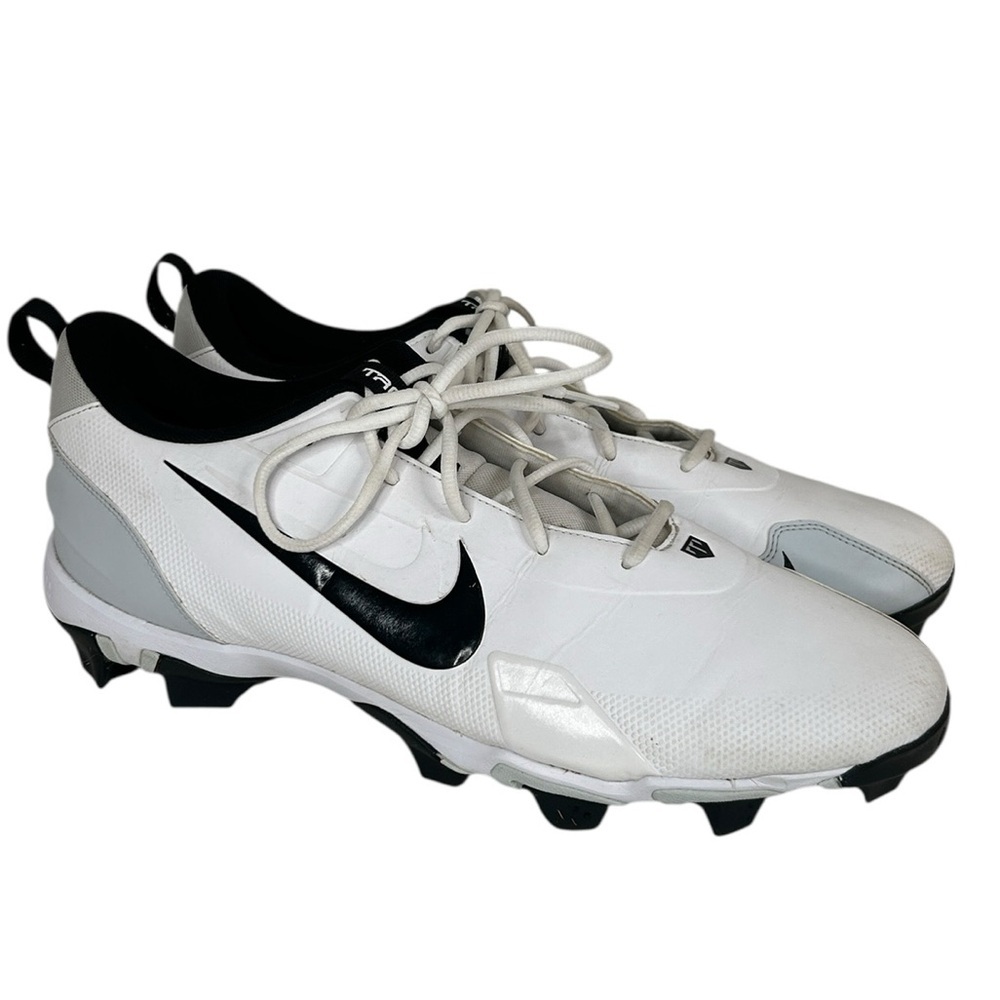 Nike Force Trout 9 Keystone Baseball Cleats White Black Size 15 FB9728-100‎